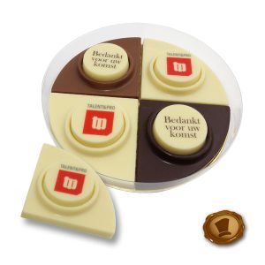 Chocolade Puntjes met bedrukking