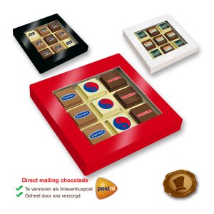 Premium Pralines 9 stuks, bedrukt