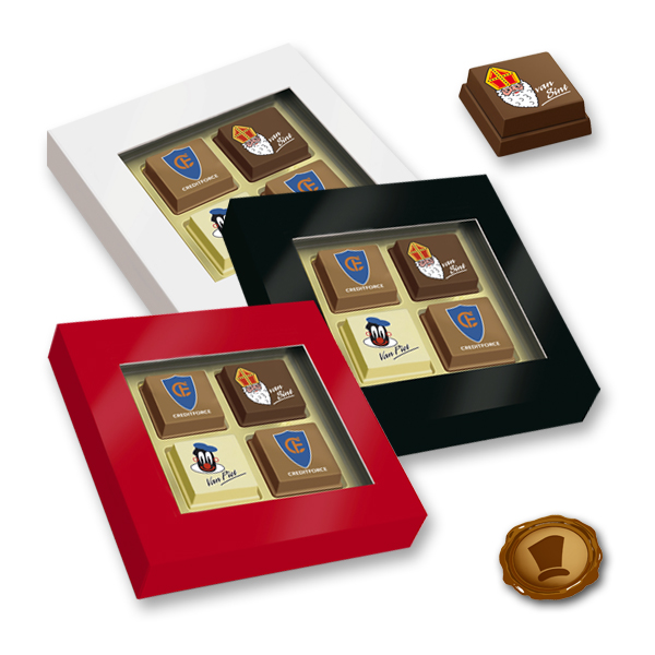 Premium Sint Pralines 4 stuks met logo