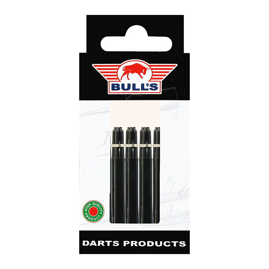 Bull's Nylon shaft + ring Zwart medium 15 stuks