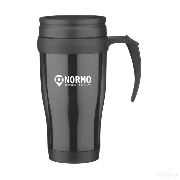 Bedrukte ThermoDrink thermobeker (450 ml.) met logo