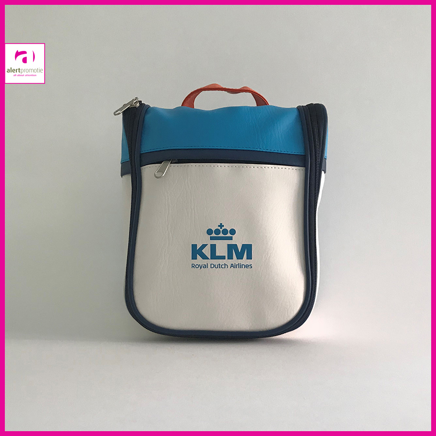 Ophangbare retro toillettas van PU leer met logo