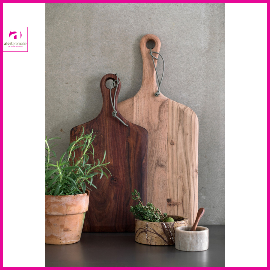 Houten borrelplank met logo