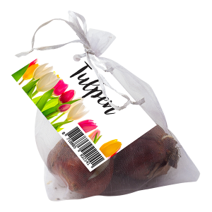 Organza zakje met tulpen