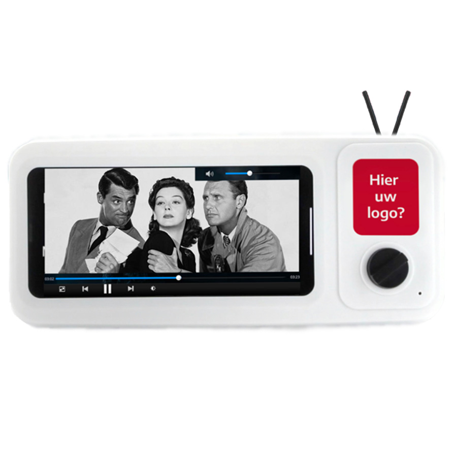 Retro Smart TV bedrukt met logo