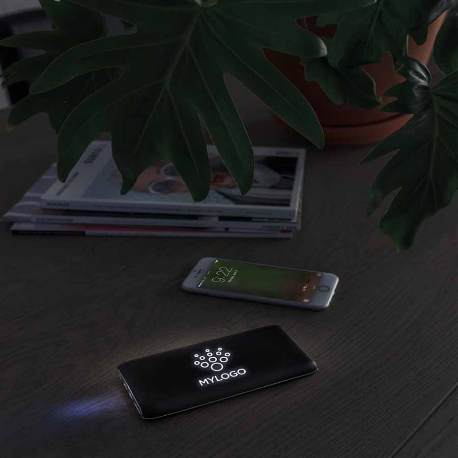 Krachtige 8.000 mAh light up logo powerbank 2 Krachtige 8.000 mAh light up logo powerbank