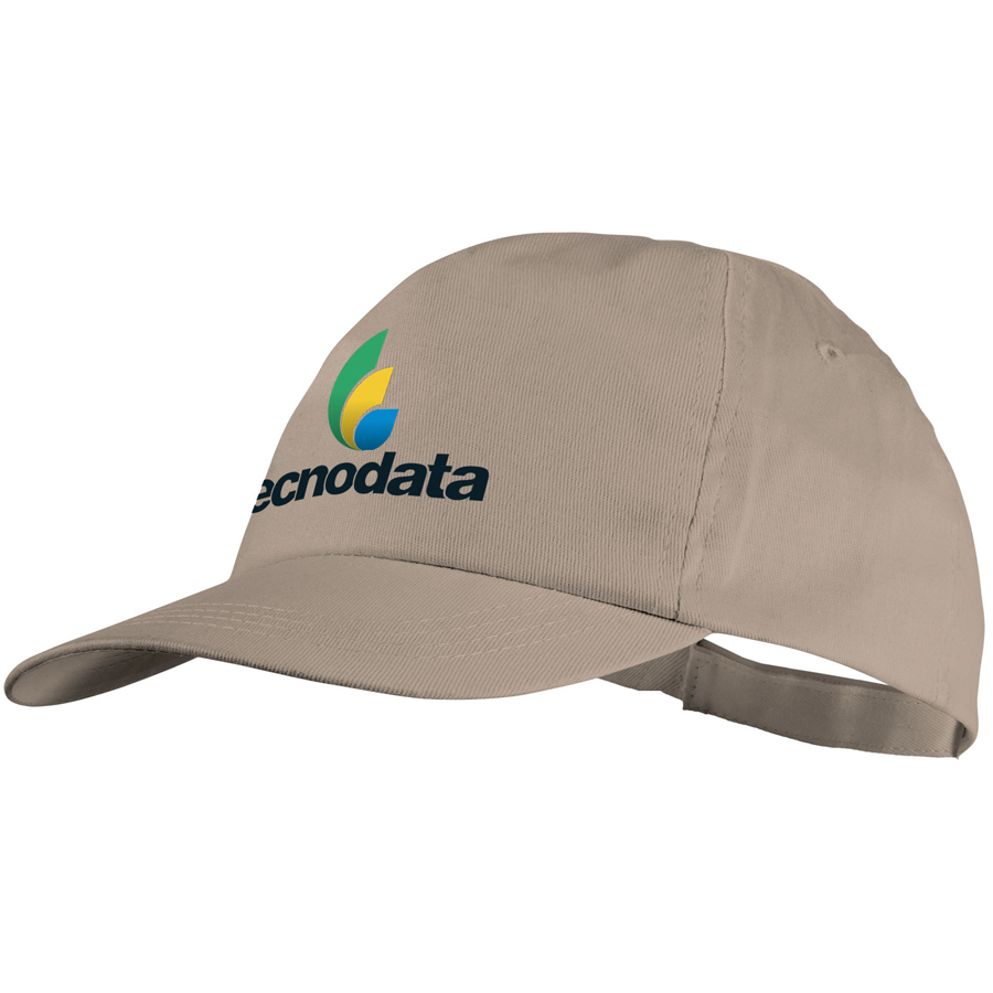 Basic 5 panel katoenen cap met logo Basic 5 panel katoenen cap met logo