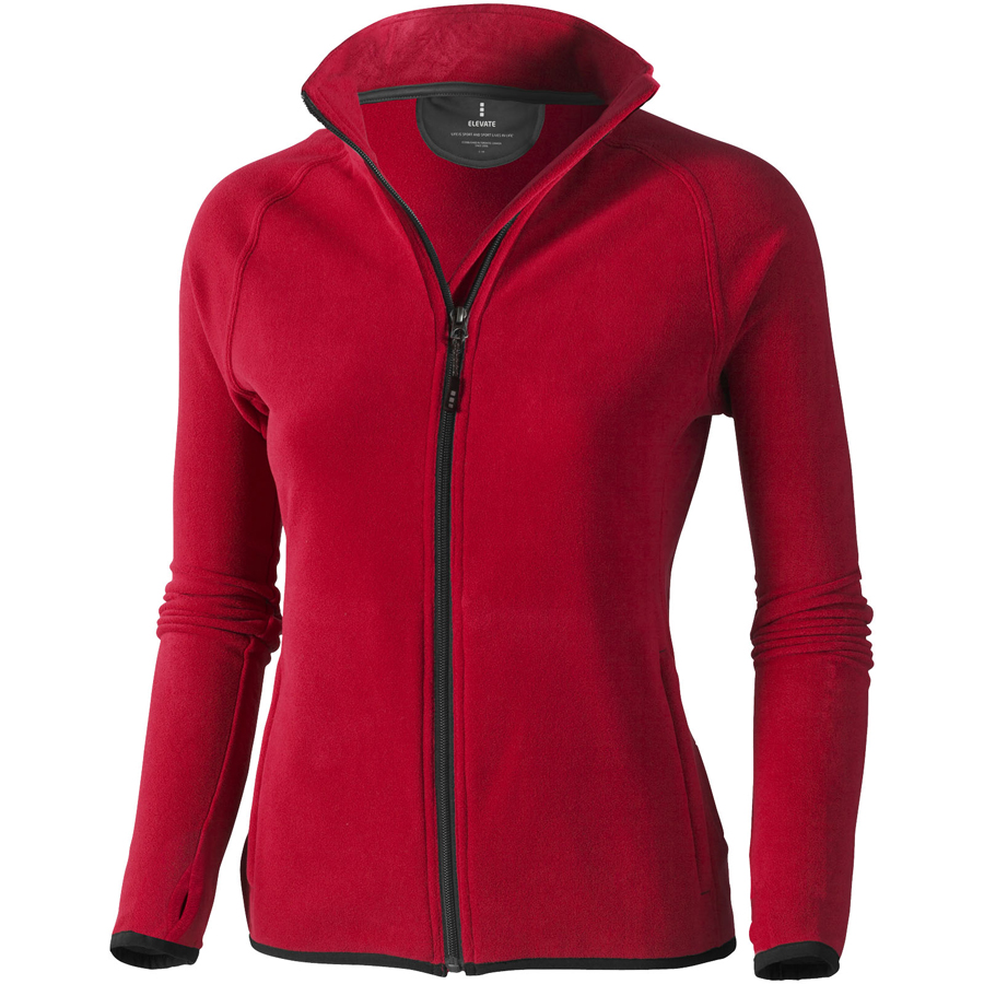 Brossard dames microfleece jack met bedrukking