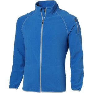 Drop shot heren microfleece jack met bedrukking