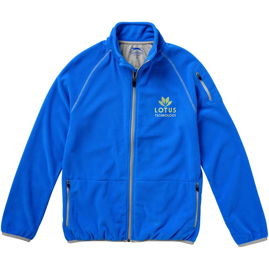 Drop shot heren microfleece jack met bedrukking Drop shot heren microfleece jack met bedrukking