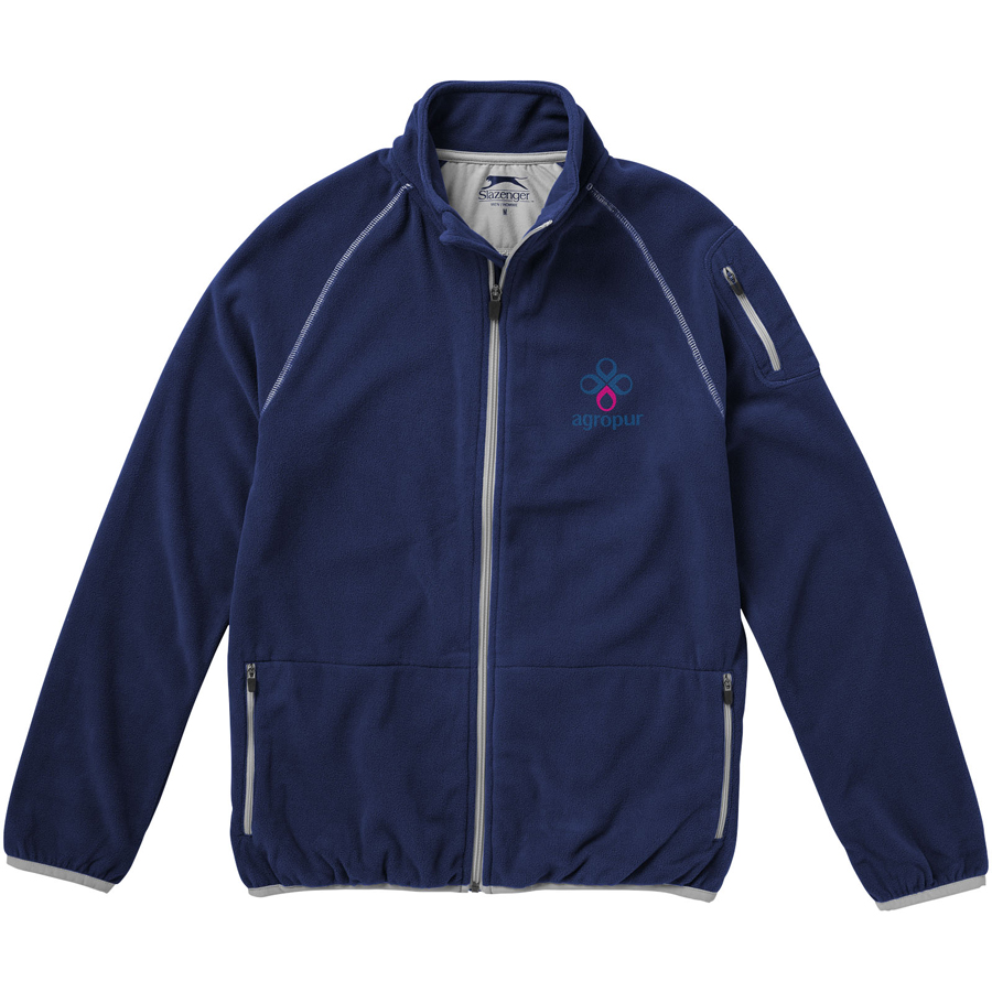 Drop shot heren microfleece jack met bedrukking Drop shot heren microfleece jack met bedrukking