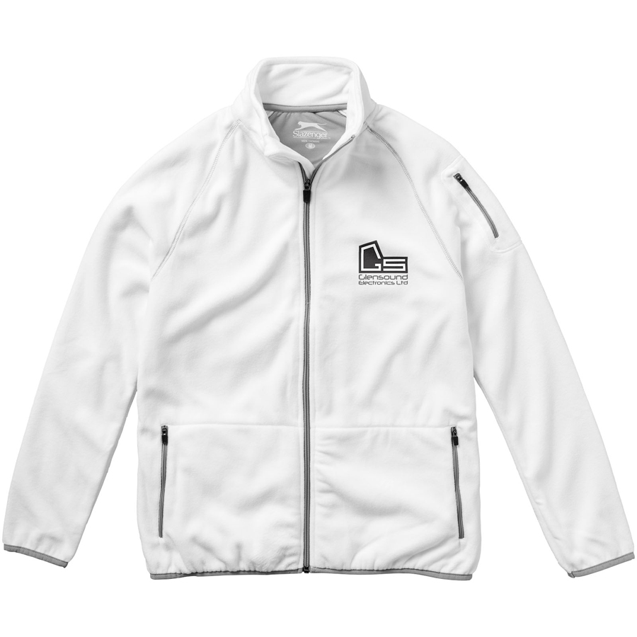 Drop shot heren microfleece jack met bedrukking Drop shot heren microfleece jack met bedrukking