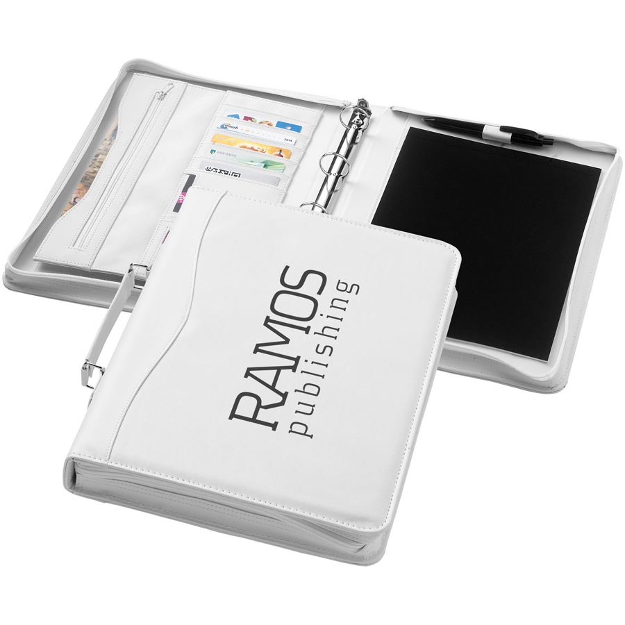 Ebony A4 portfolio met ritssluiting en handvat Ebony A4 portfolio met ritssluiting en handvat