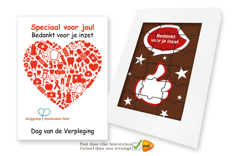 Chocolade Puzzel Bedankt voor je inzet
