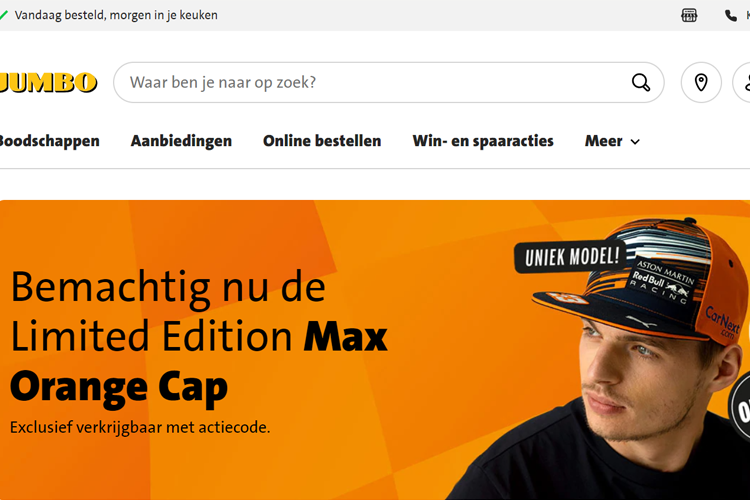 Max Orange Cap bij Jumbo