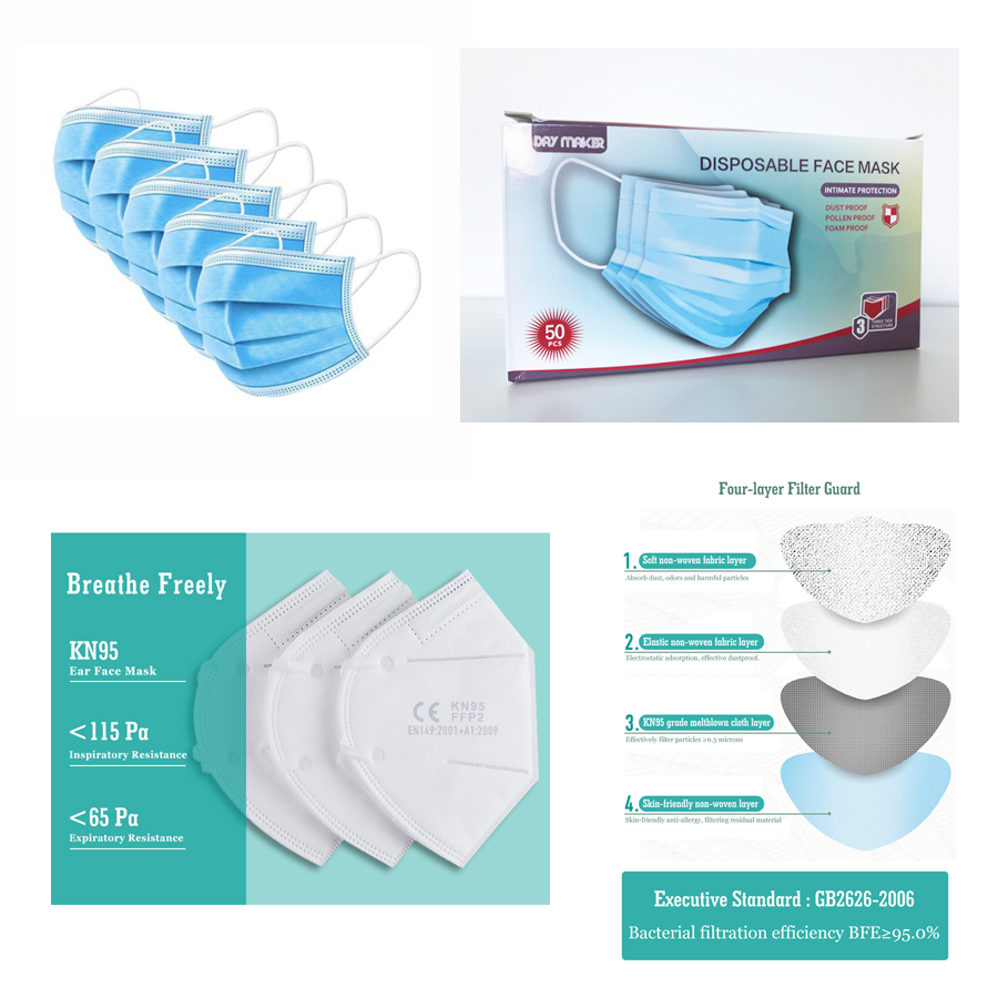 IIR Mondmaskers & KN95 FFP2 Mondkapjes (4) IIR Mondmaskers & KN95 FFP2 Mondkapjes