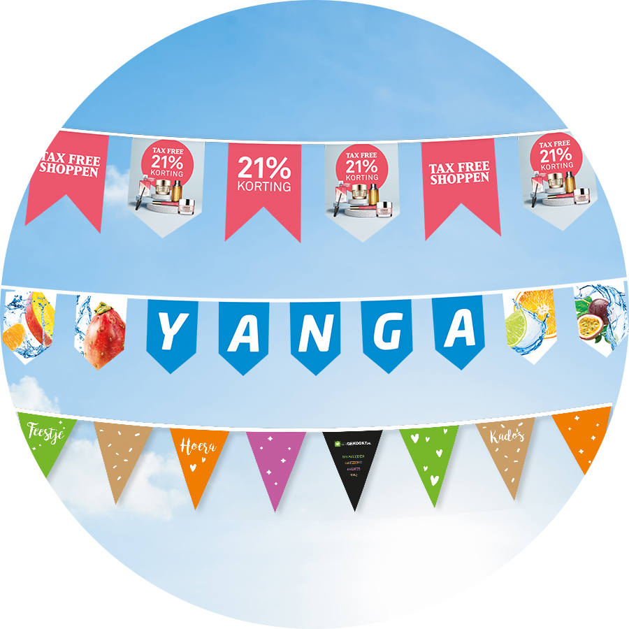Gestanste vlaggenlijnen bedrukken (1)