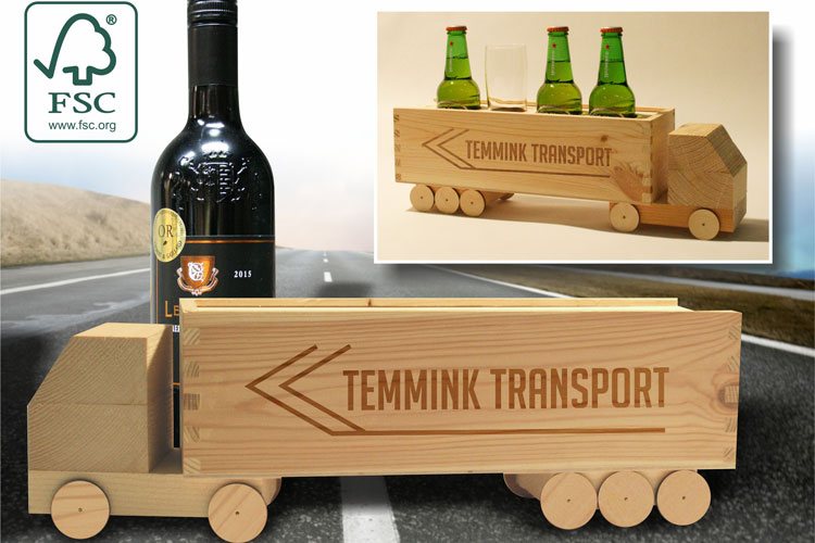 Luxe houten wijn/biertruck