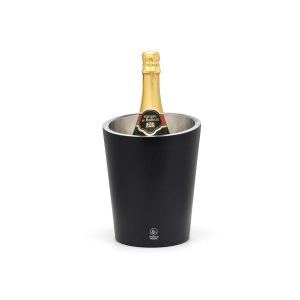 Champagnekoeler dubbelwandig, RVS mat zwart