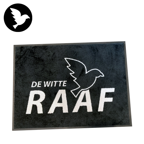 Deurmat of vloermat met logo bedrukken | De Witte Raaf