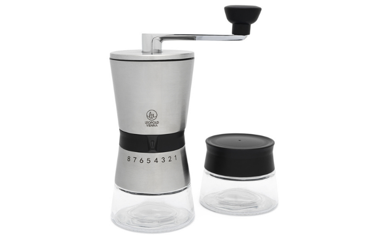 Giftset koffiemolen Bologna met afsluitbare voorraadpot