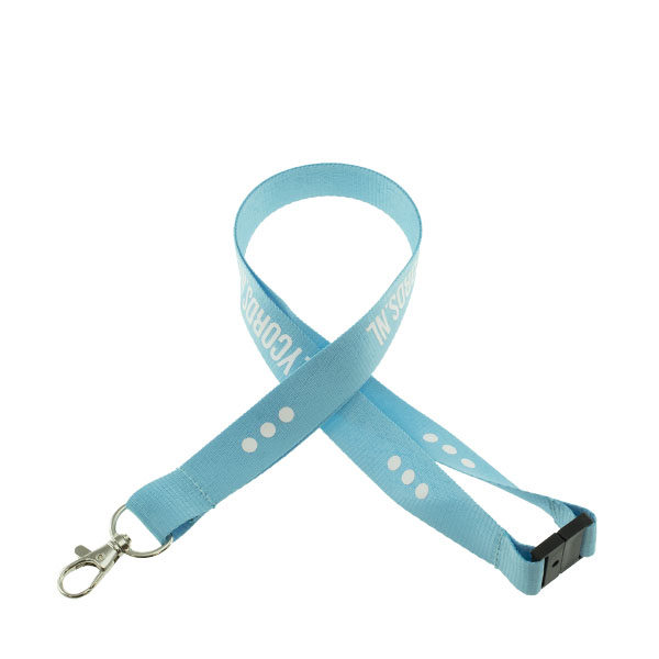 Lichtblauw safety keycord Keycord met safety clip