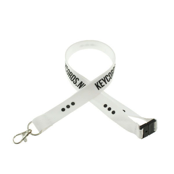 Wit keycord met buckle Keycord met buckle