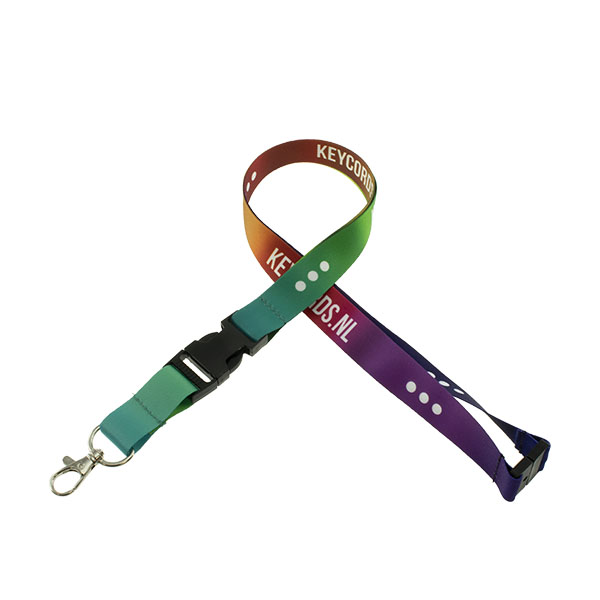 Keycord met buckle en safety clip Full colour Keycord met buckle en safety clip Full colour