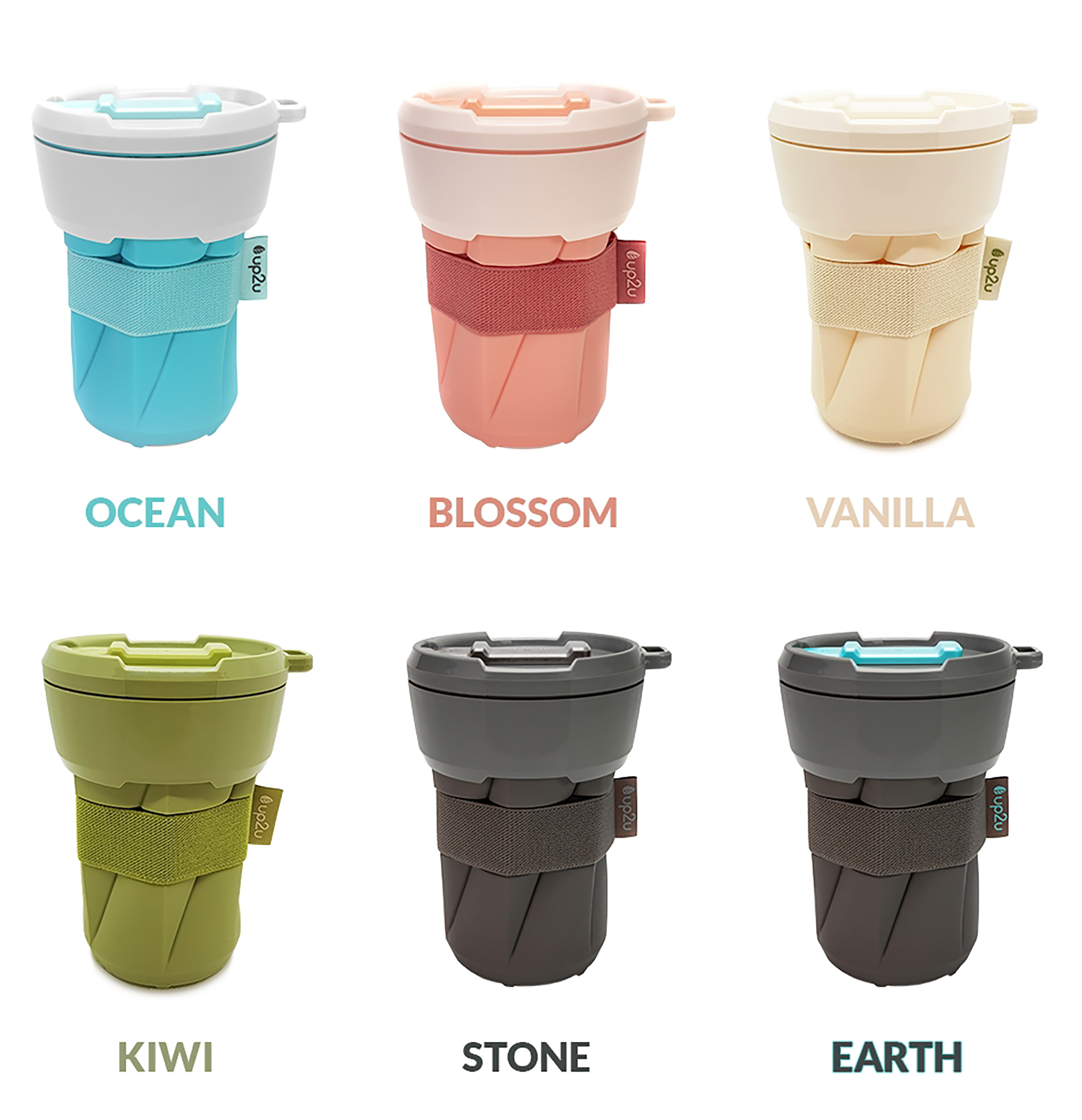 My usefull Cup opvouwbare siliconen beker met opdruk