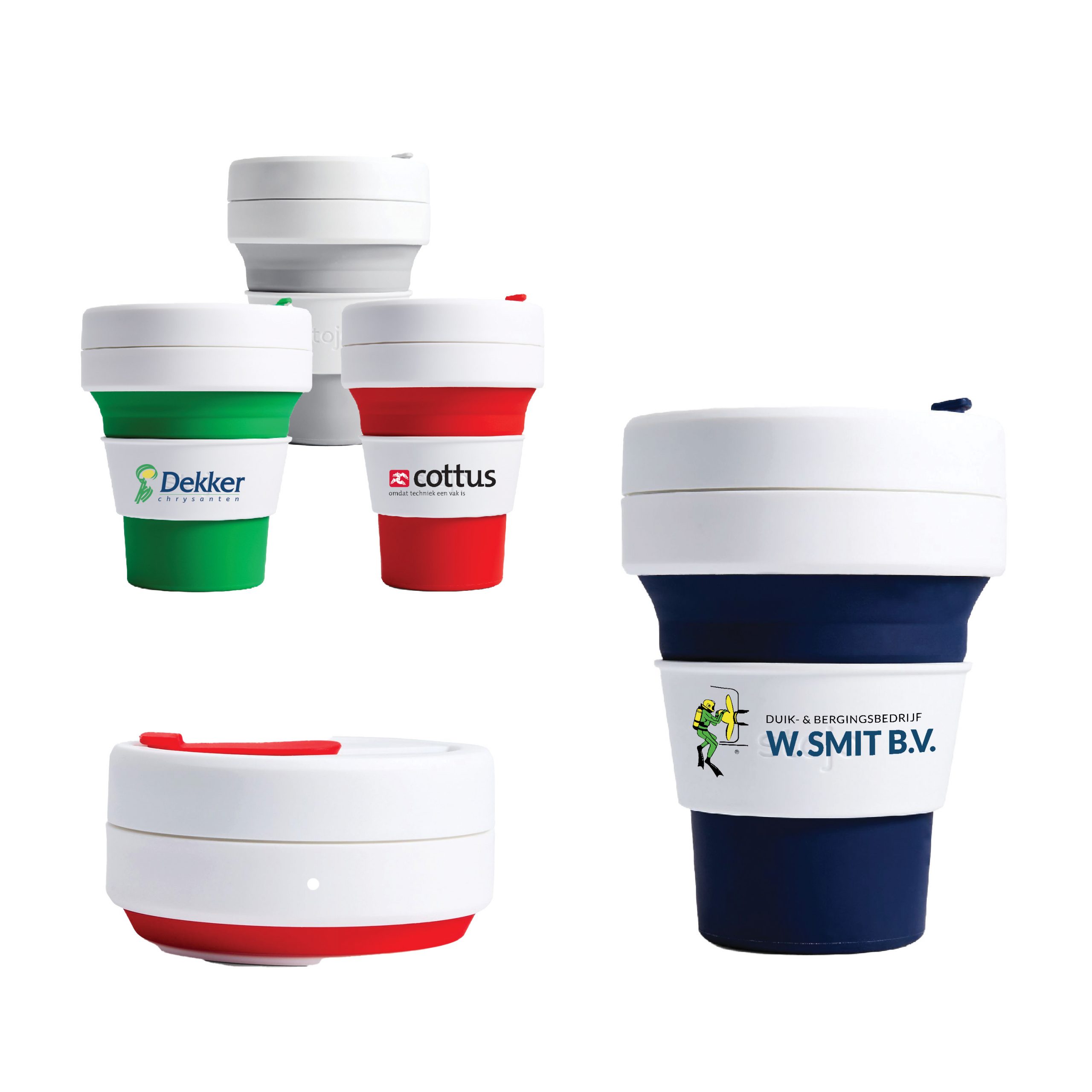 STOJO opvouwbare beker MET LOGO