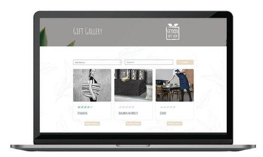 Online duurzaam keuzeconcept
