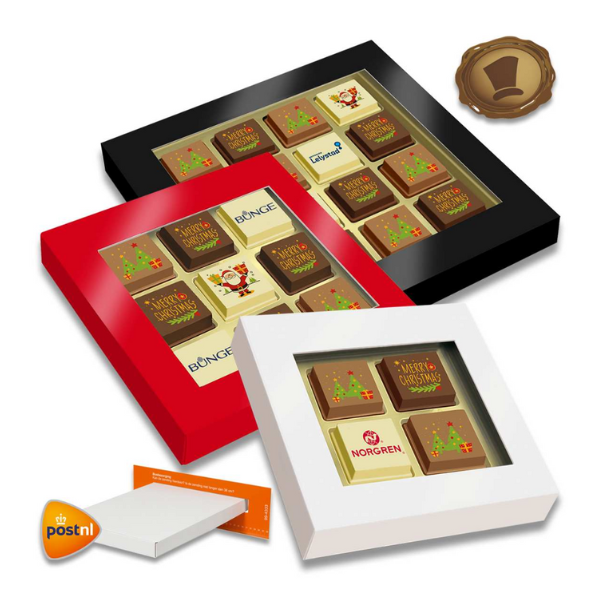 Premium Kerst Pralines voorzien van uw logo