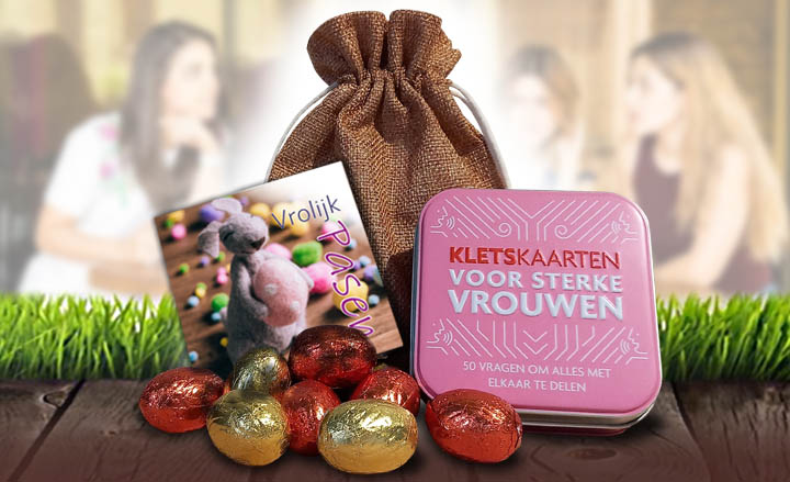 cadeau vrouwen eitjes en kletskaarten