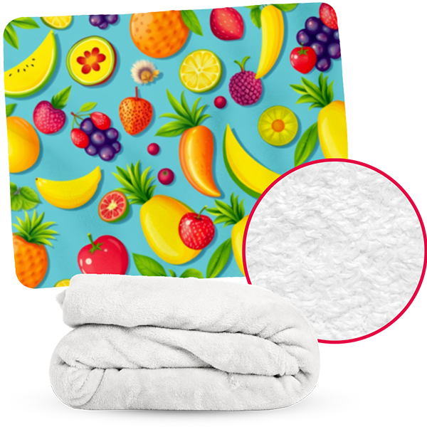 Sherpa sublimatie fleeceplaid 150x120 cm