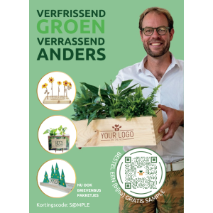 Een groen bosje bloemen