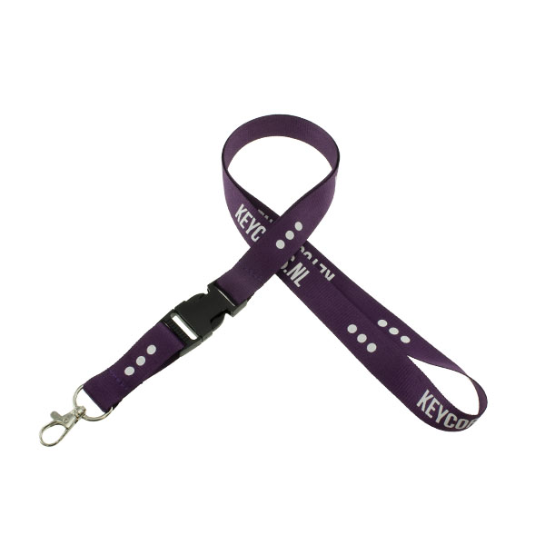 Keycord met buckle paars
