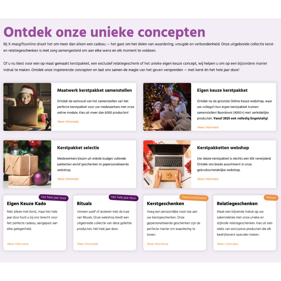 Eigen keuze kerstpakket - 4000+ keuzes