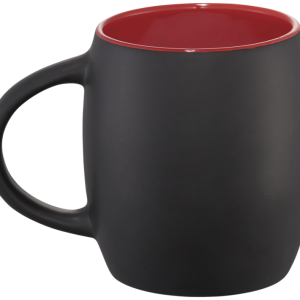Hearth 400 ml ceramic mug with wooden coaster