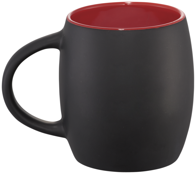 Hearth 400 ml ceramic mug with wooden coaster