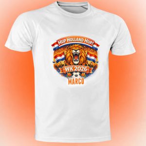 Origineel WK T-shirt met eigen naam