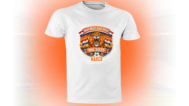 Origineel WK T-shirt met eigen naam