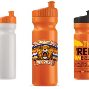 Sportbidon Oranje 750 ml met bedrukking