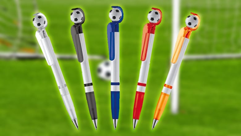 Voetbal pen met eigen logo