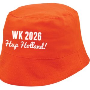 WK 2026 Oranje vissershoedje met logo