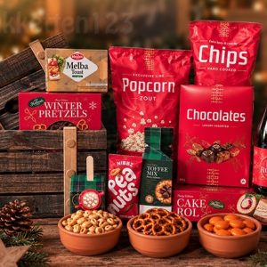 Kerstpakket met houten kistje