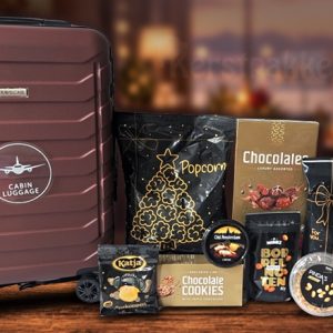 Luxe Kerstpakket met bordeaux trolley